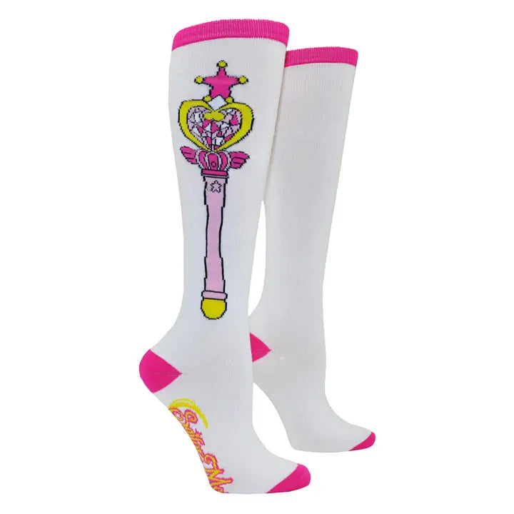 Sock | Sailor Moon Pink Moon Wand Knee High Socks