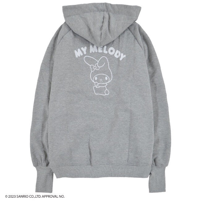 Jacket | My Melody Embroidery Winter Hoodie Grey