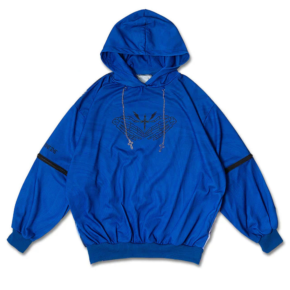 Hoodie- Oversized Hell Hoodie Blue
