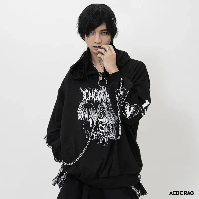 Hoodie | Unisex Brain Girl Chained Hoodie