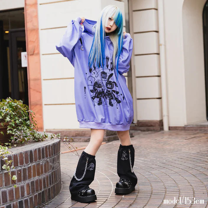 Hoodie | Oversized Plush Bunny Hoodie in Purple