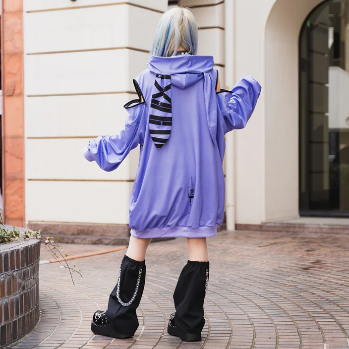 
                      
                        Hoodie | Oversized Plush Bunny Hoodie in Purple
                      
                    