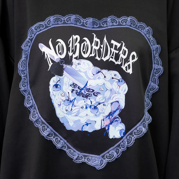 
                      
                        Sweatshirt | Oversized Ribbons and Hearts Sweatshirt
                      
                    