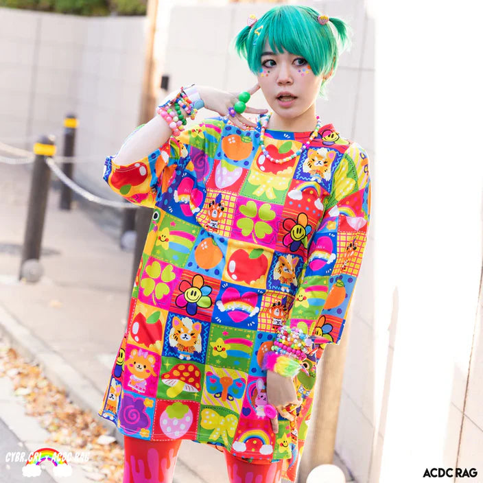
                      
                        Tees- Oversized Harajuku Rainbow Tees
                      
                    