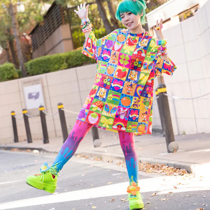 Tees- Oversized Harajuku Rainbow Tees