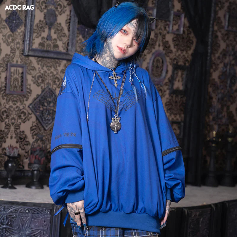
                      
                        Hoodie- Oversized Hell Hoodie Blue
                      
                    
