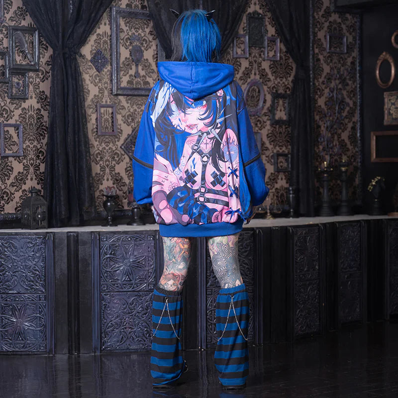 
                      
                        Hoodie- Oversized Hell Hoodie Blue
                      
                    