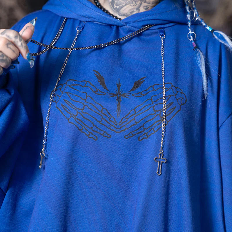 
                      
                        Hoodie- Oversized Hell Hoodie Blue
                      
                    
