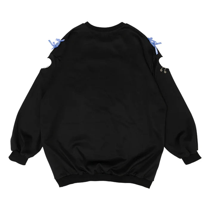 
                      
                        Sweatshirt | Oversized Ribbons and Hearts Sweatshirt
                      
                    